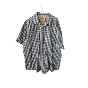 Outdoor Life Mens 2XL Plaid Button Up Short Sleeve